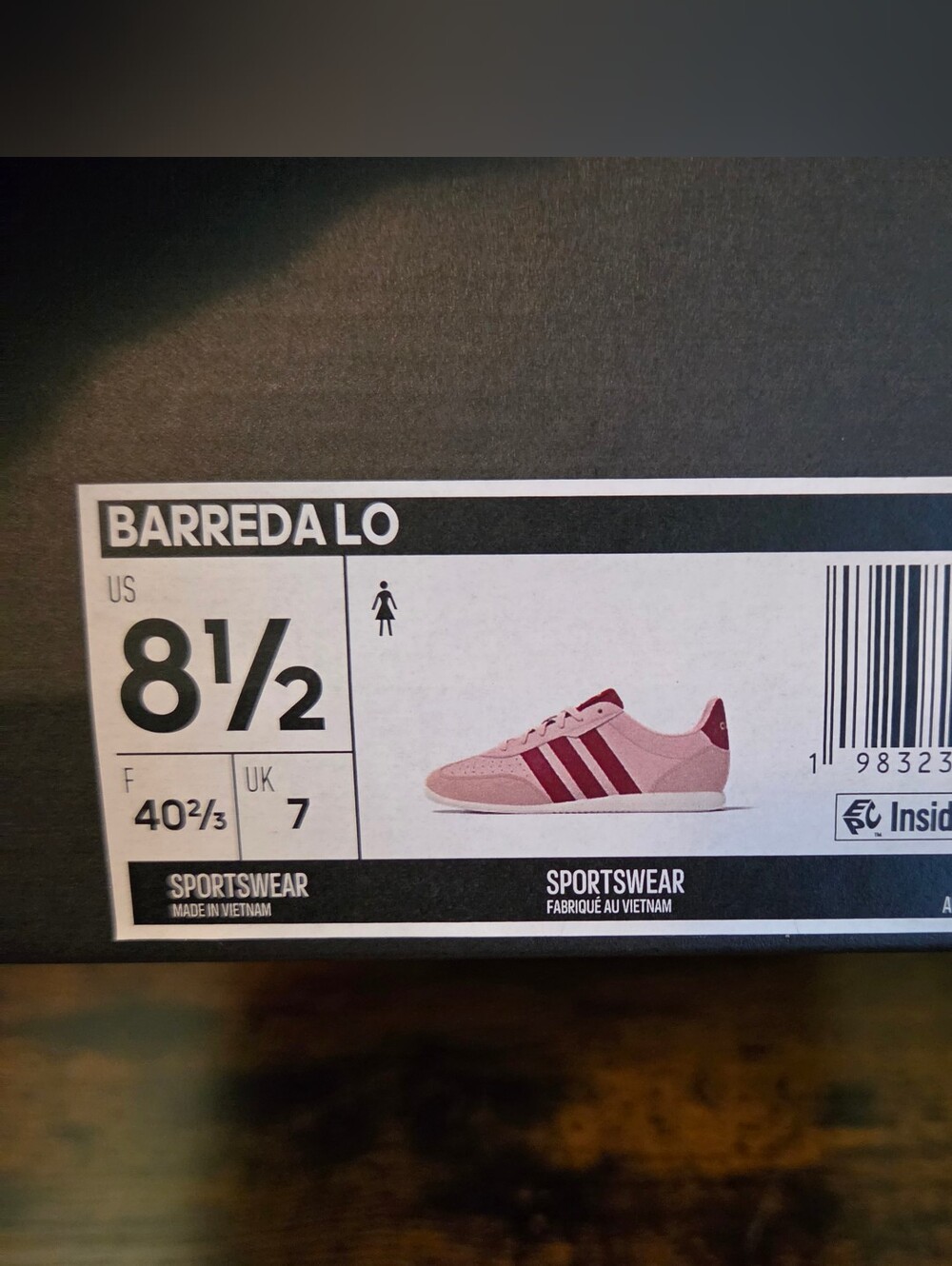 adidas Barreda Lo Shoes Womens 8.5 Sandy Pink Red Retro Y2K Terrace NIB - Picture 7 of 8